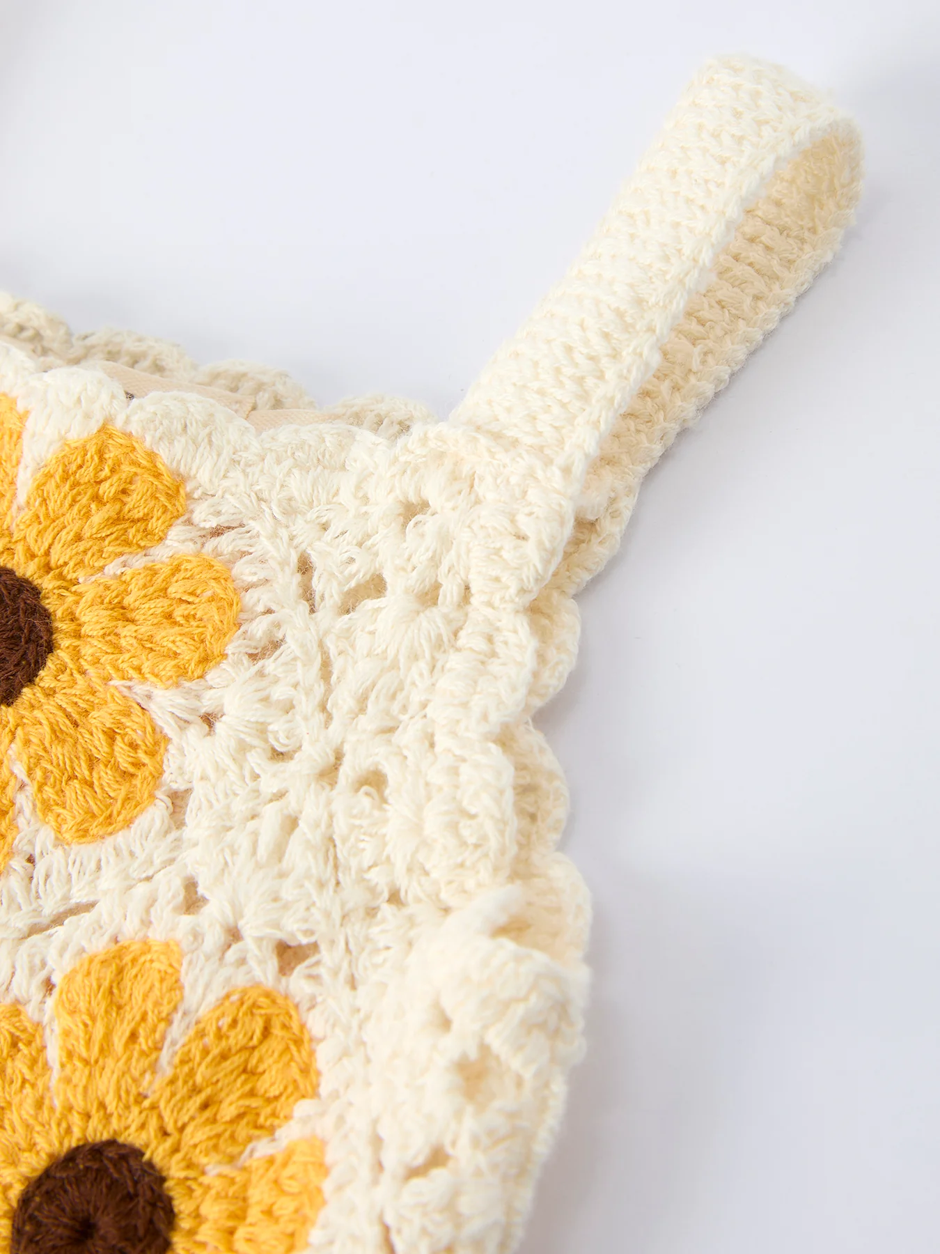 Summer Sunflower Baby Crochet Romper - Image 10