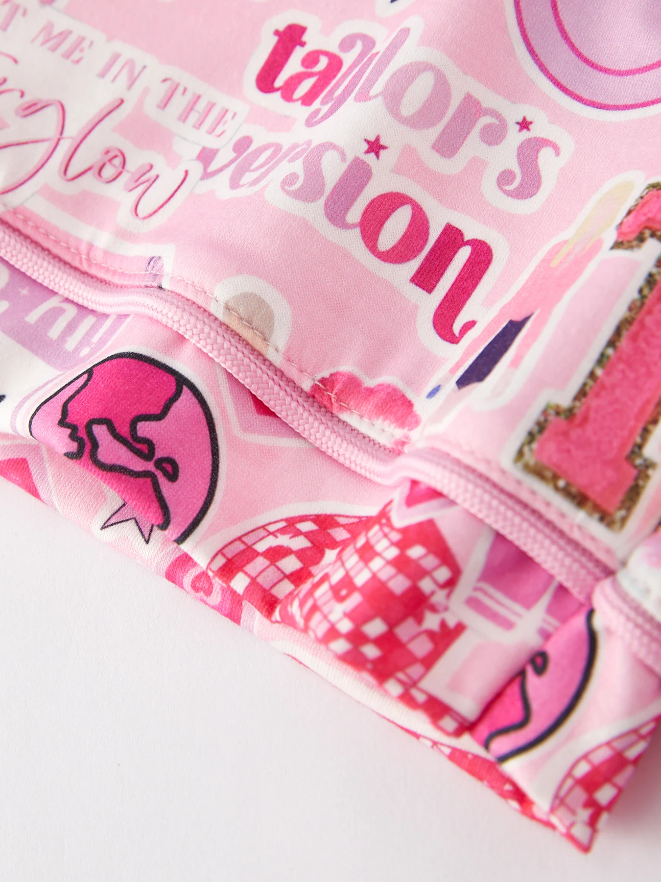 Pink TS Lapel Button Short Sleeve Shorts Pajama Set - Image 9