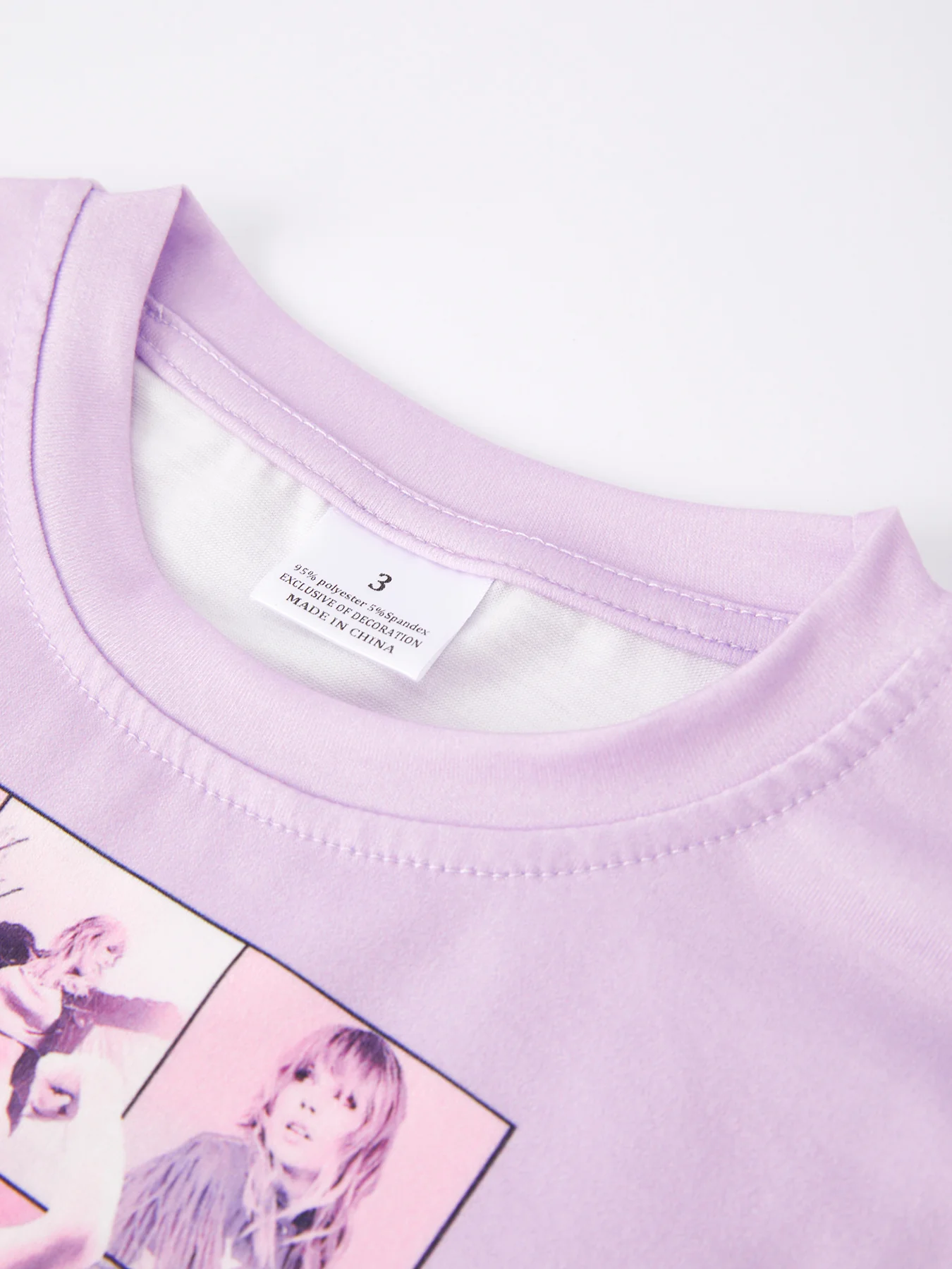 Purple top + TS Print Bell-bottoms Pants Girls Outfit Set - Image 3