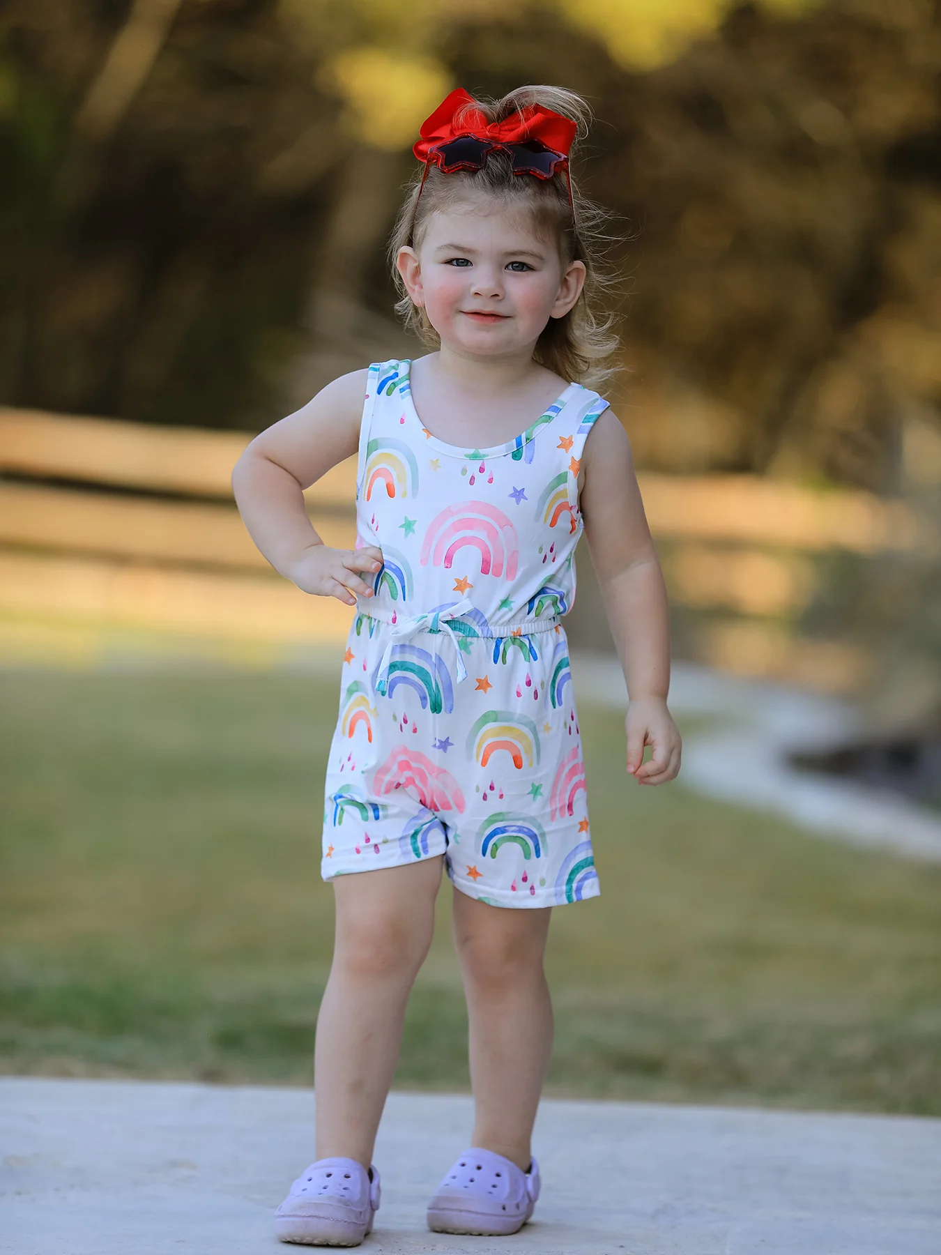 Rainbow Striped Milk Silk 3-piece Jumpsuit Set - Image 10