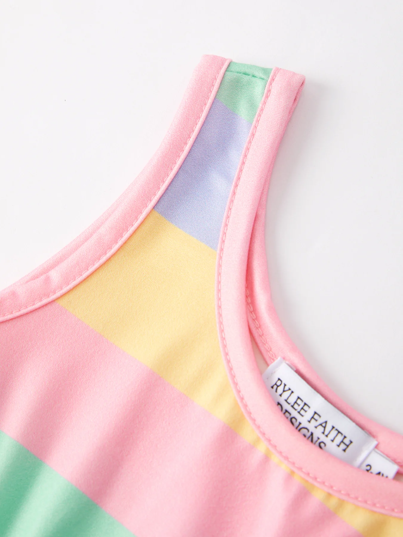 Rainbow Striped Milk Silk 3-piece Jumpsuit Set - Image 29