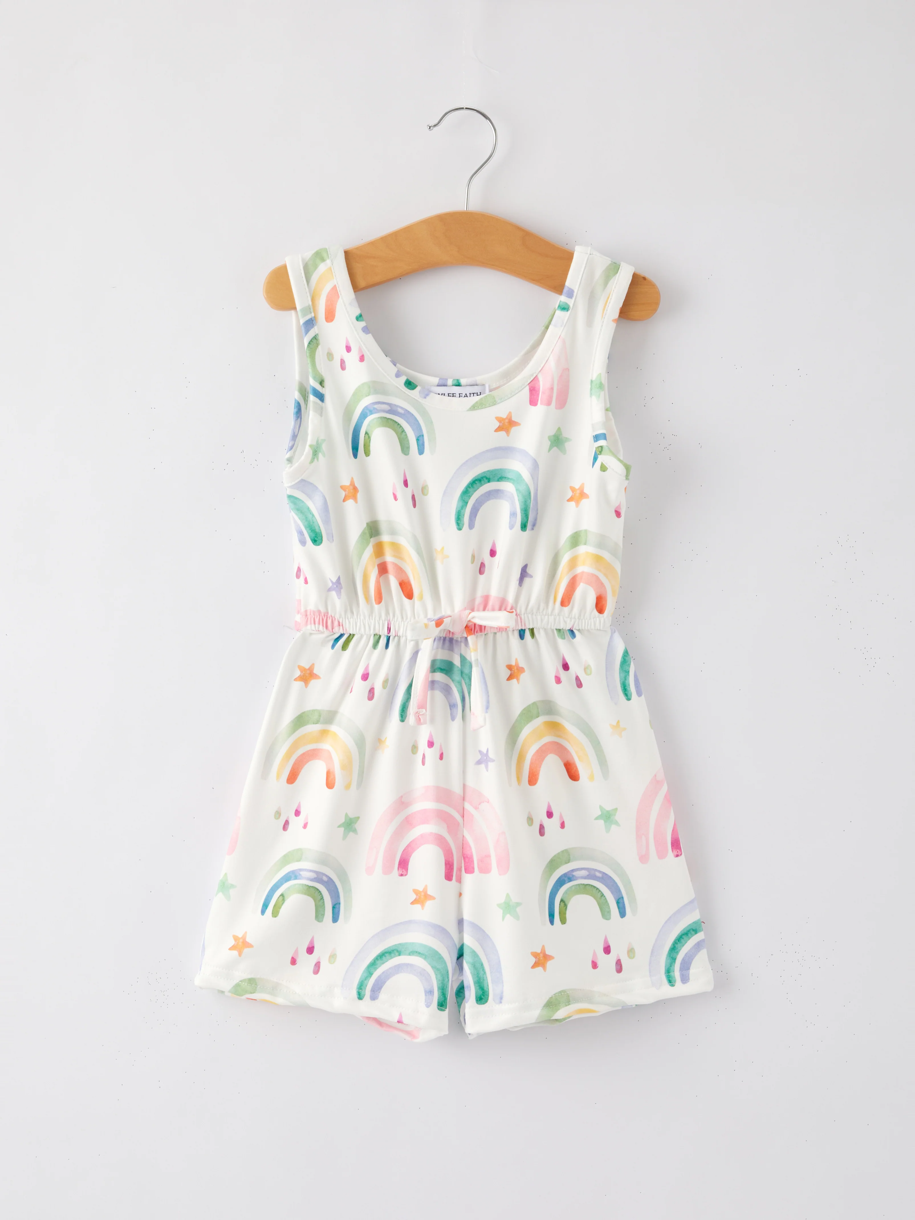 Rainbow Striped Milk Silk 3-piece Jumpsuit Set - Image 4