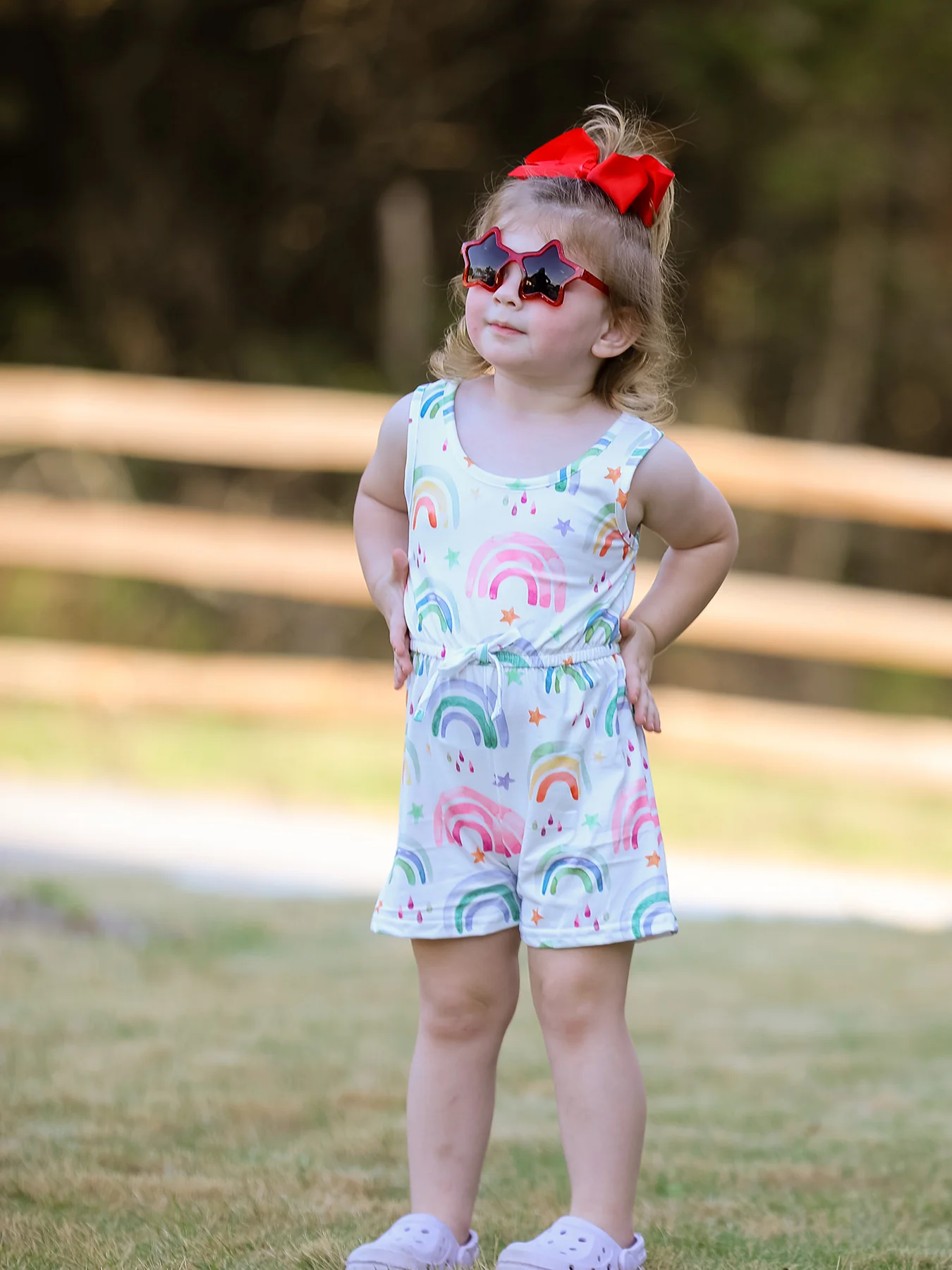 Rainbow Striped Milk Silk 3-piece Jumpsuit Set - Image 6