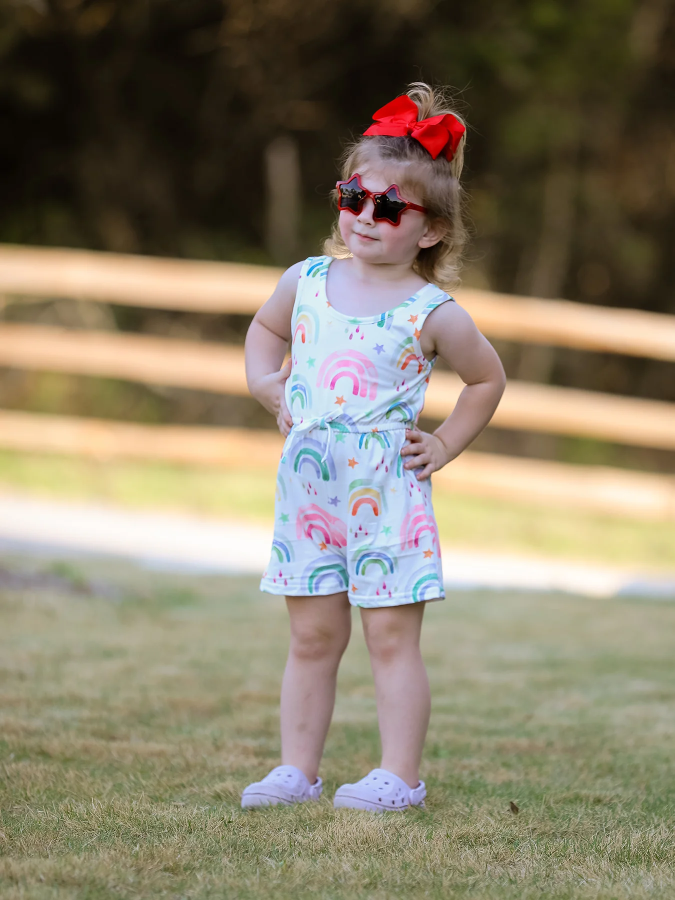 Rainbow Striped Milk Silk 3-piece Jumpsuit Set - Image 7
