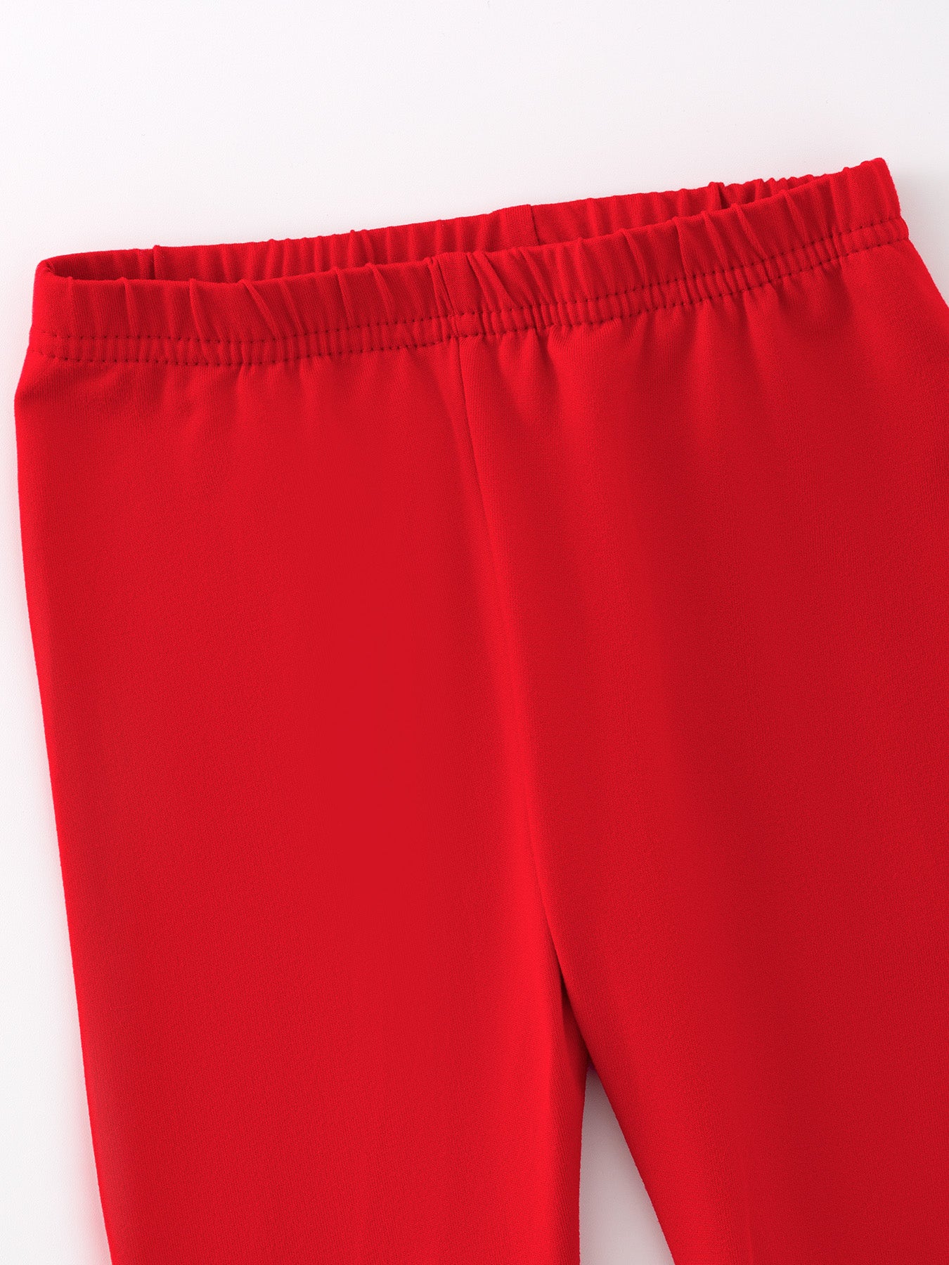 Red Milk Silk Ruffled Solid Color Pants - Image 5