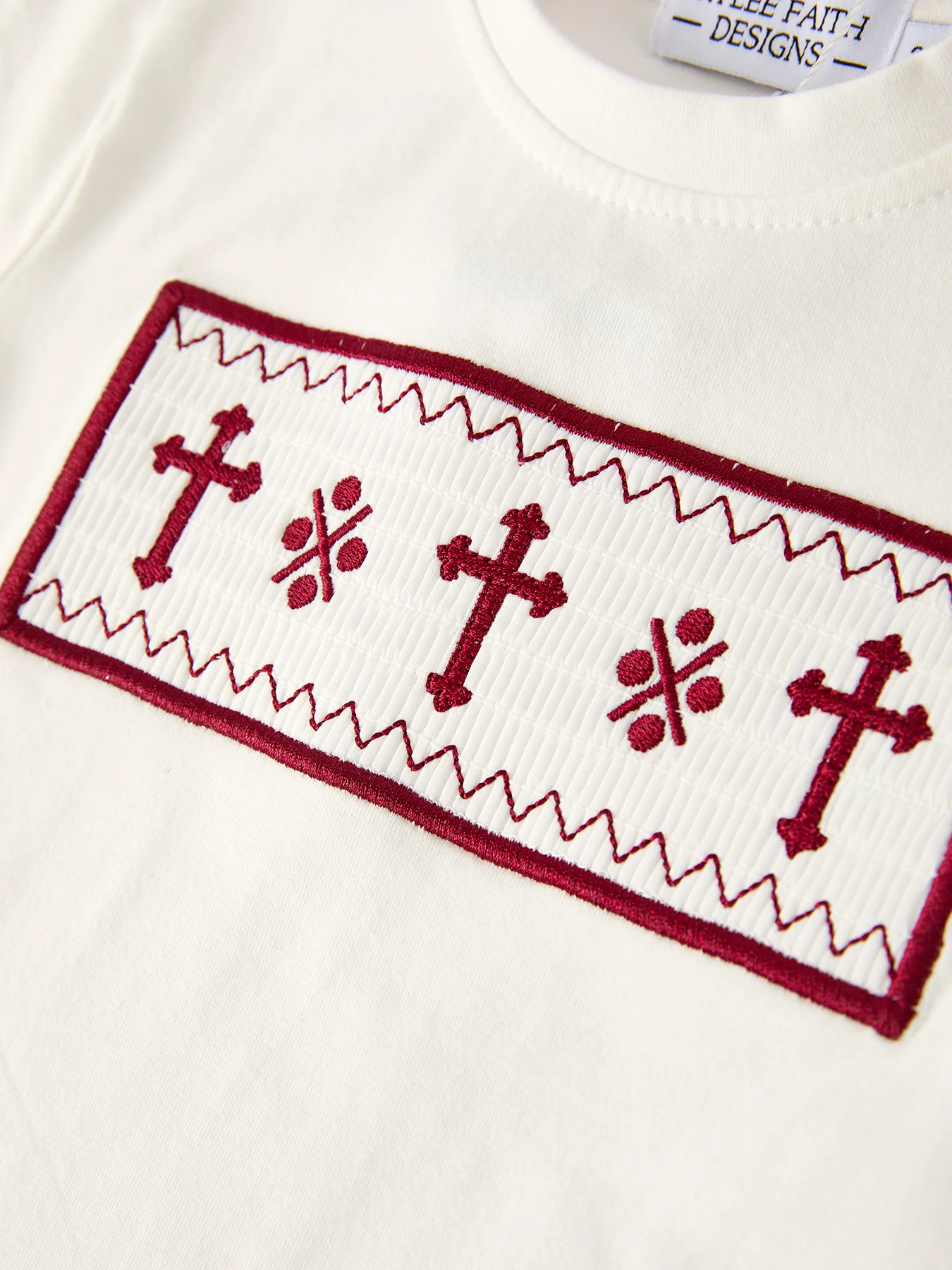 Dark Red Smocked Church Christ Bishop Christening Boys'Set - Image 5