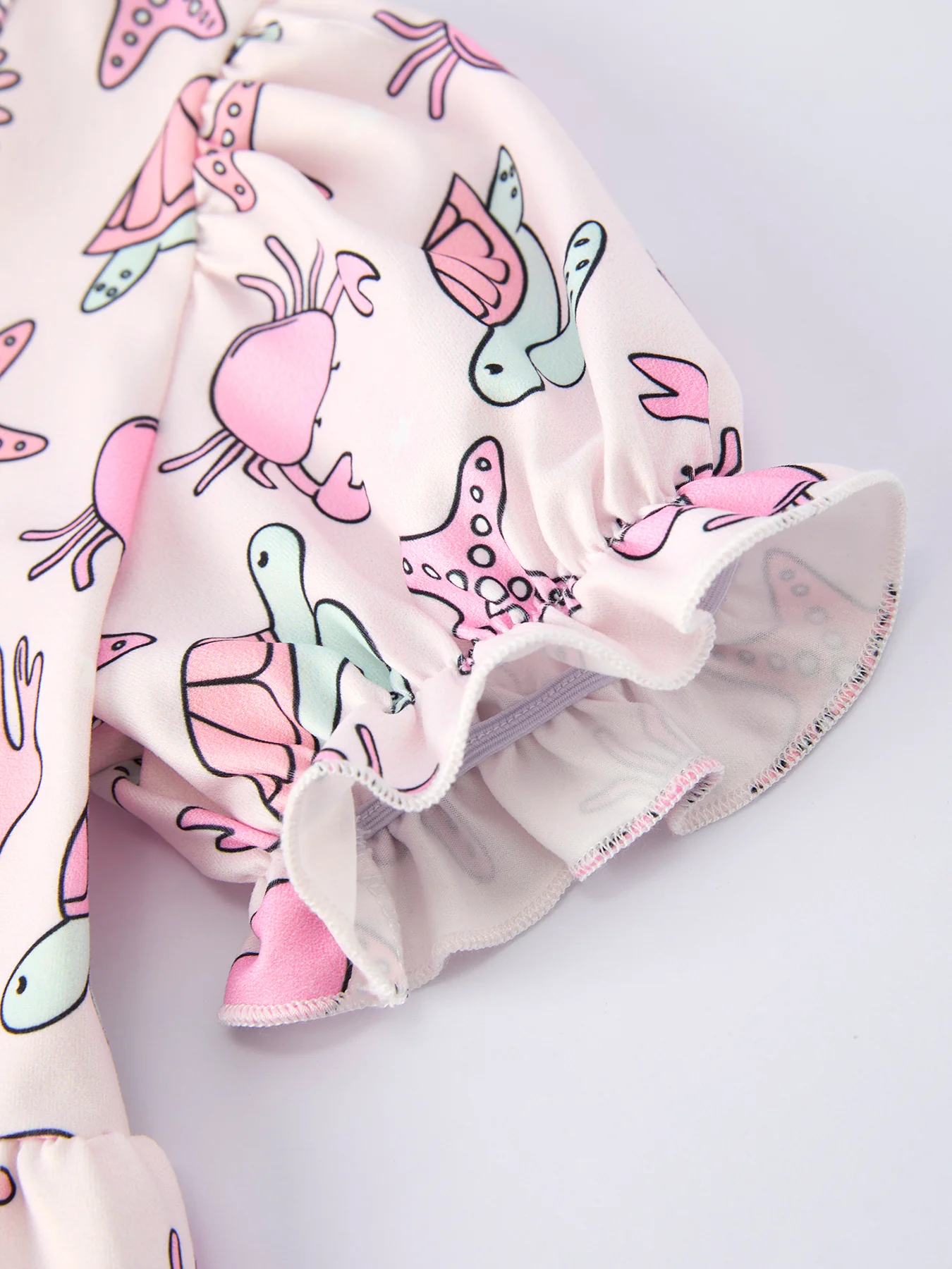 Ocean Print Girl Ruffle Dress - Image 4
