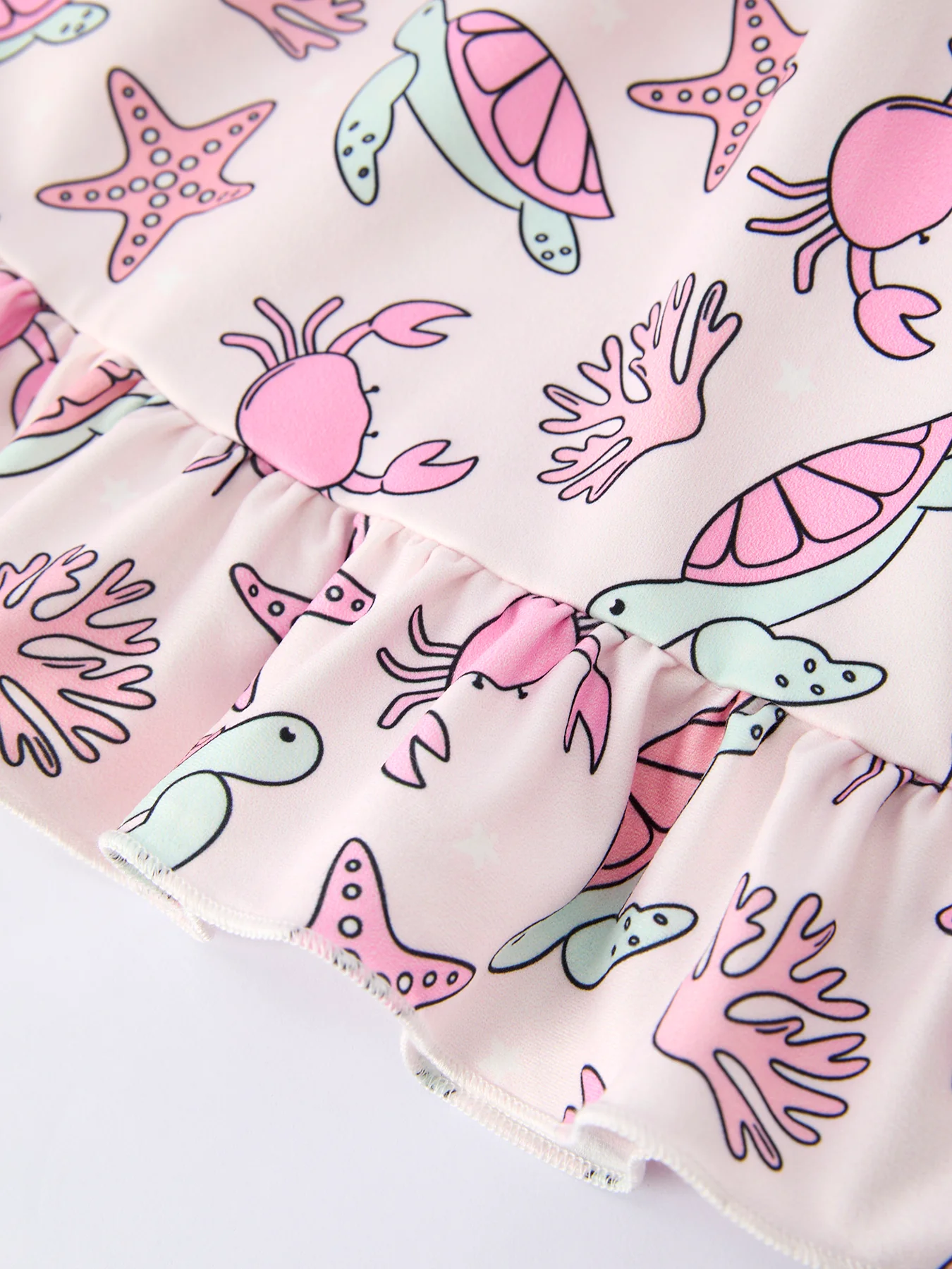 Ocean Print Girl Ruffle Dress - Image 5