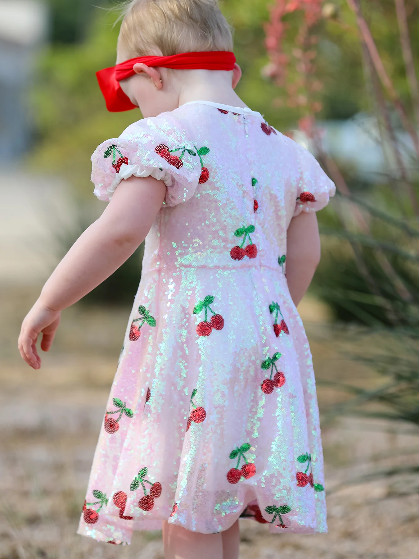Sweet Cherry Sequins Cute Dress - Image 5