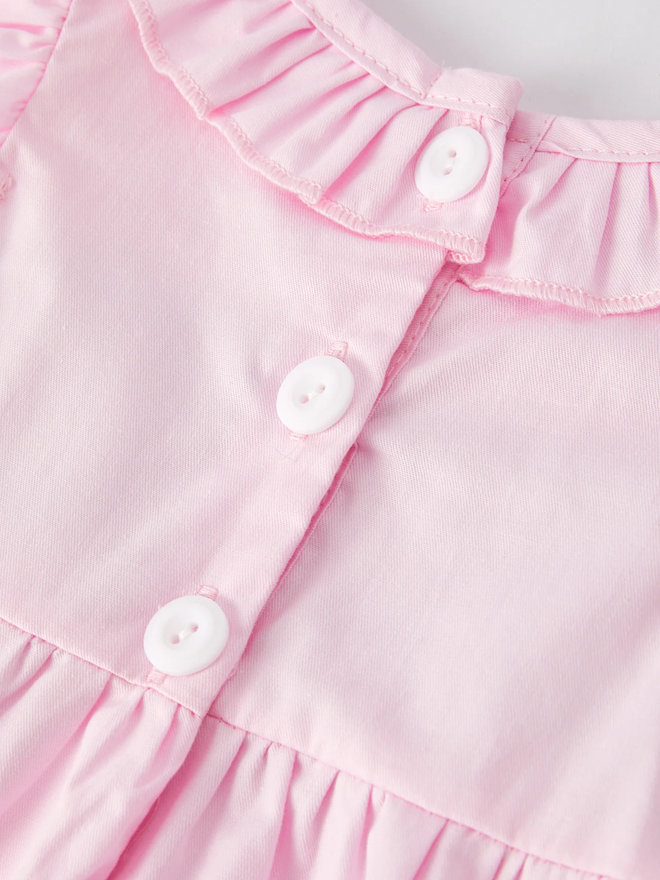 Pink Smocked Church Christ Bishop Christening Romper - Image 9