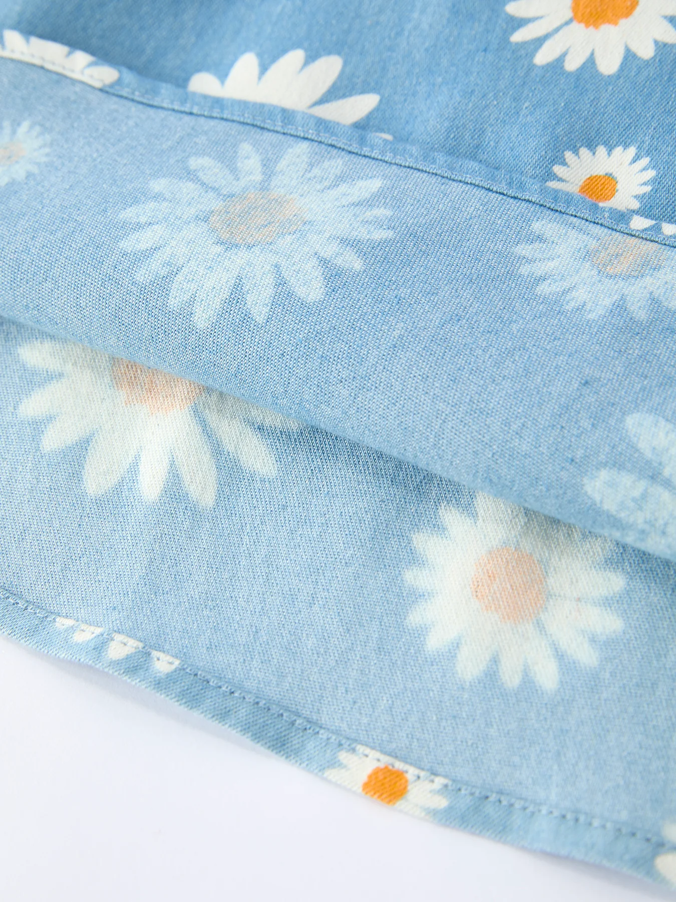 Spring Daisy Girls' Blue Denim Dress - Image 5