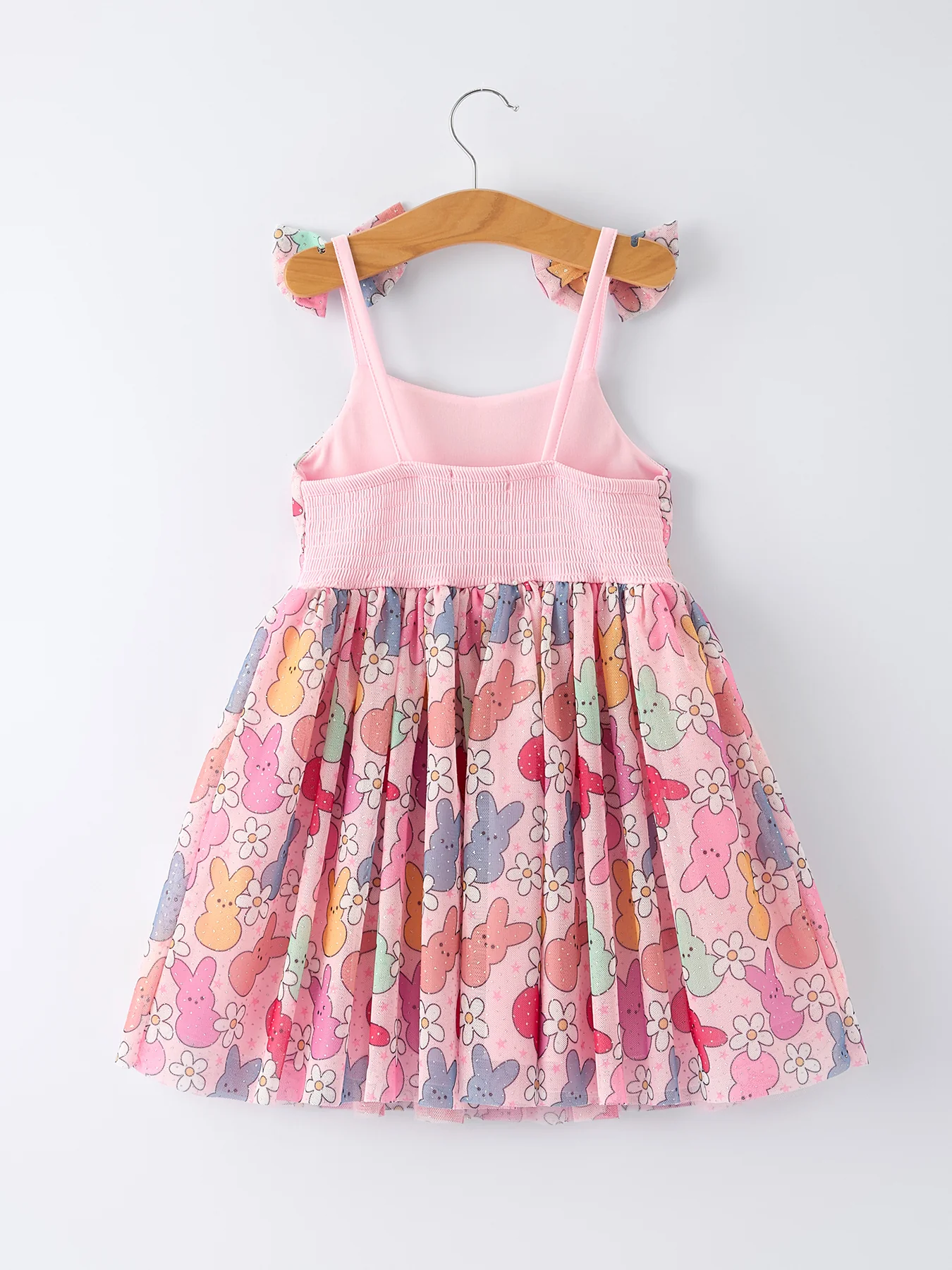 Easter Bunny Print Girl Tulle Dress - Image 2
