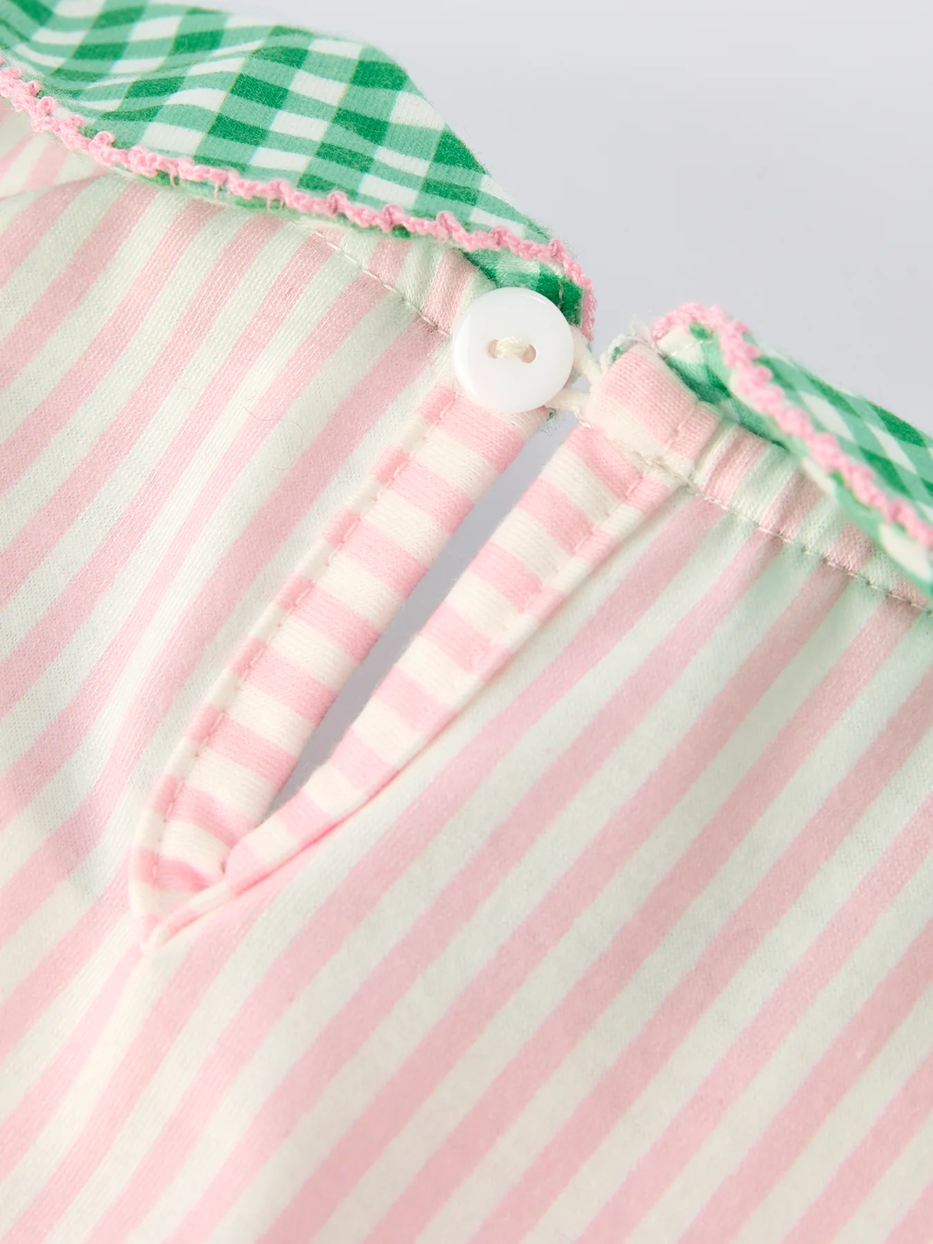 St. Patrick's Day Shamrock Girls' Striped Plaid Dress - Image 8