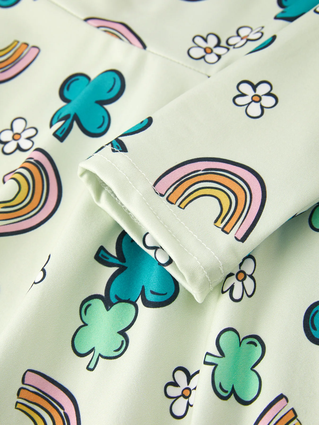 St. Patrick's Day Rainbow Shamrock Print Dress - Image 4