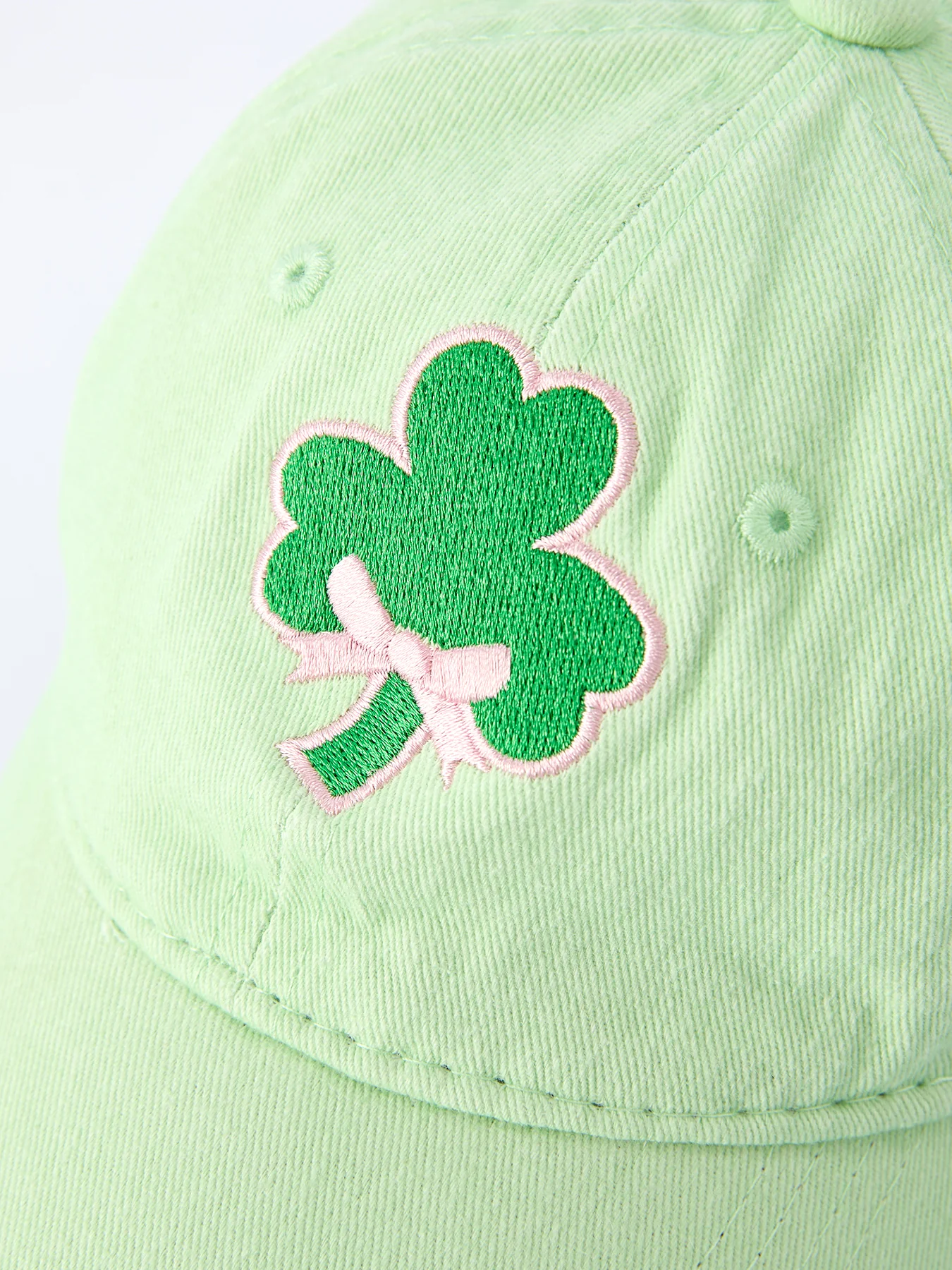 St. Patrick's Day Shamrock Embroidery Hat For Girls - Image 3