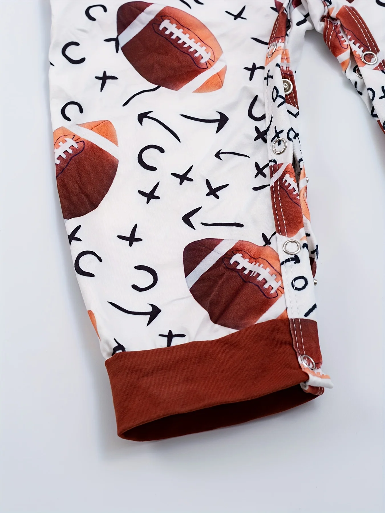 Autumn/Winter Baby Girl Football Print Long-Sleeved Romper - Image 5