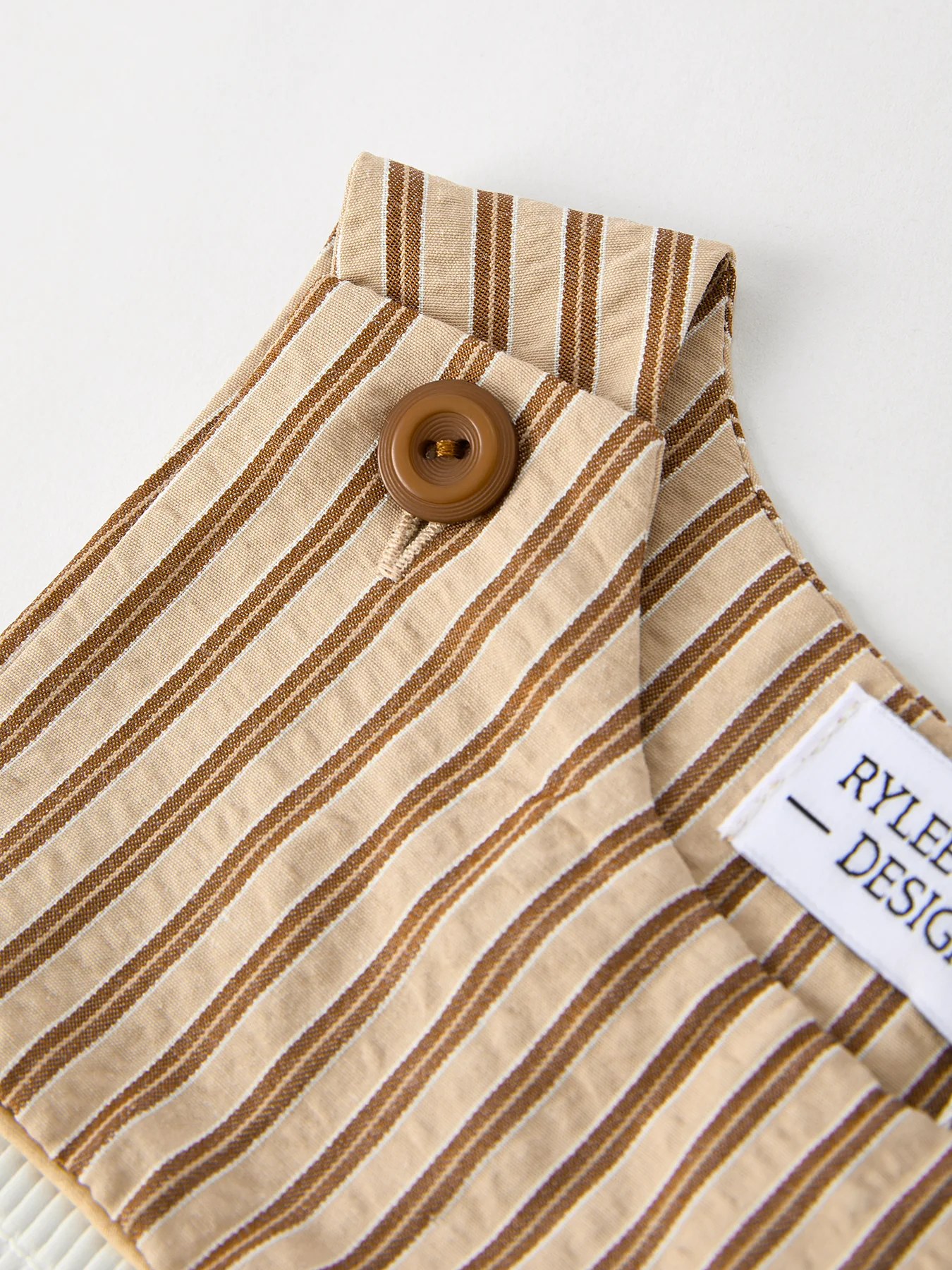 Stripe Smocked Church Christ Bishop Christening Toddler Boys' Romper - Image 9
