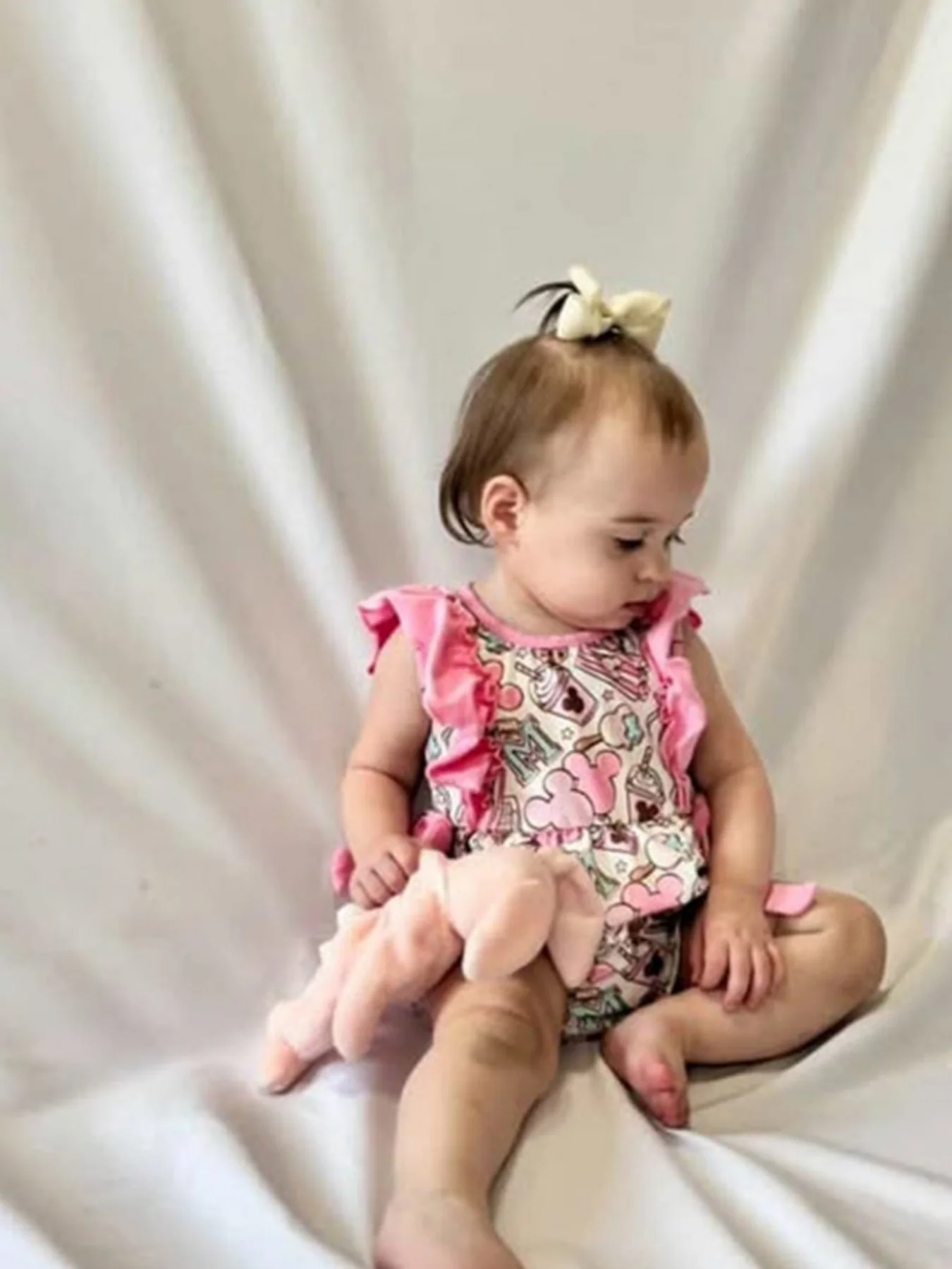 Summer Sweet Treat Print Girls Short Sleeve Romper - Image 4