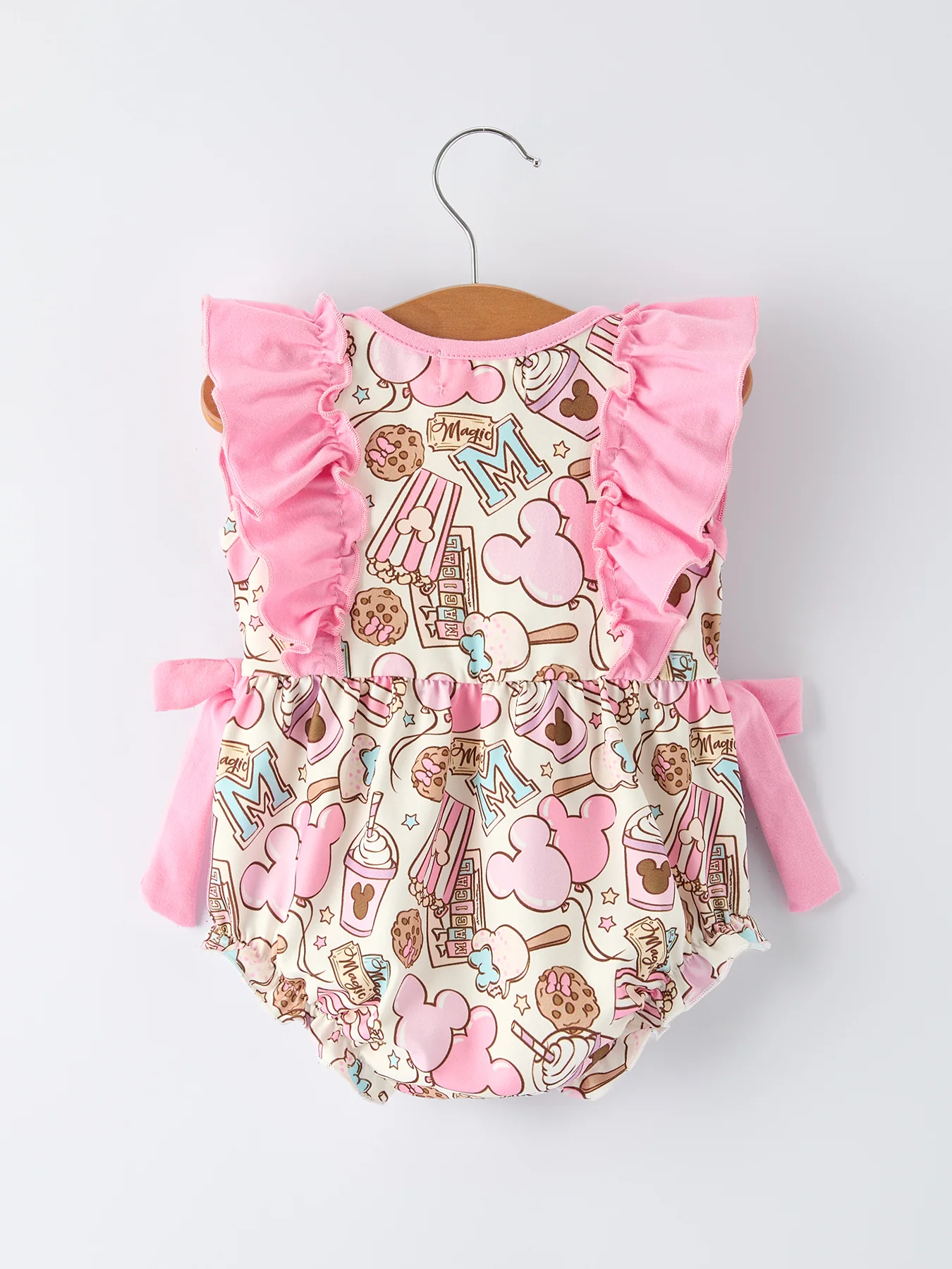 Summer Sweet Treat Print Girls Short Sleeve Romper - Image 5