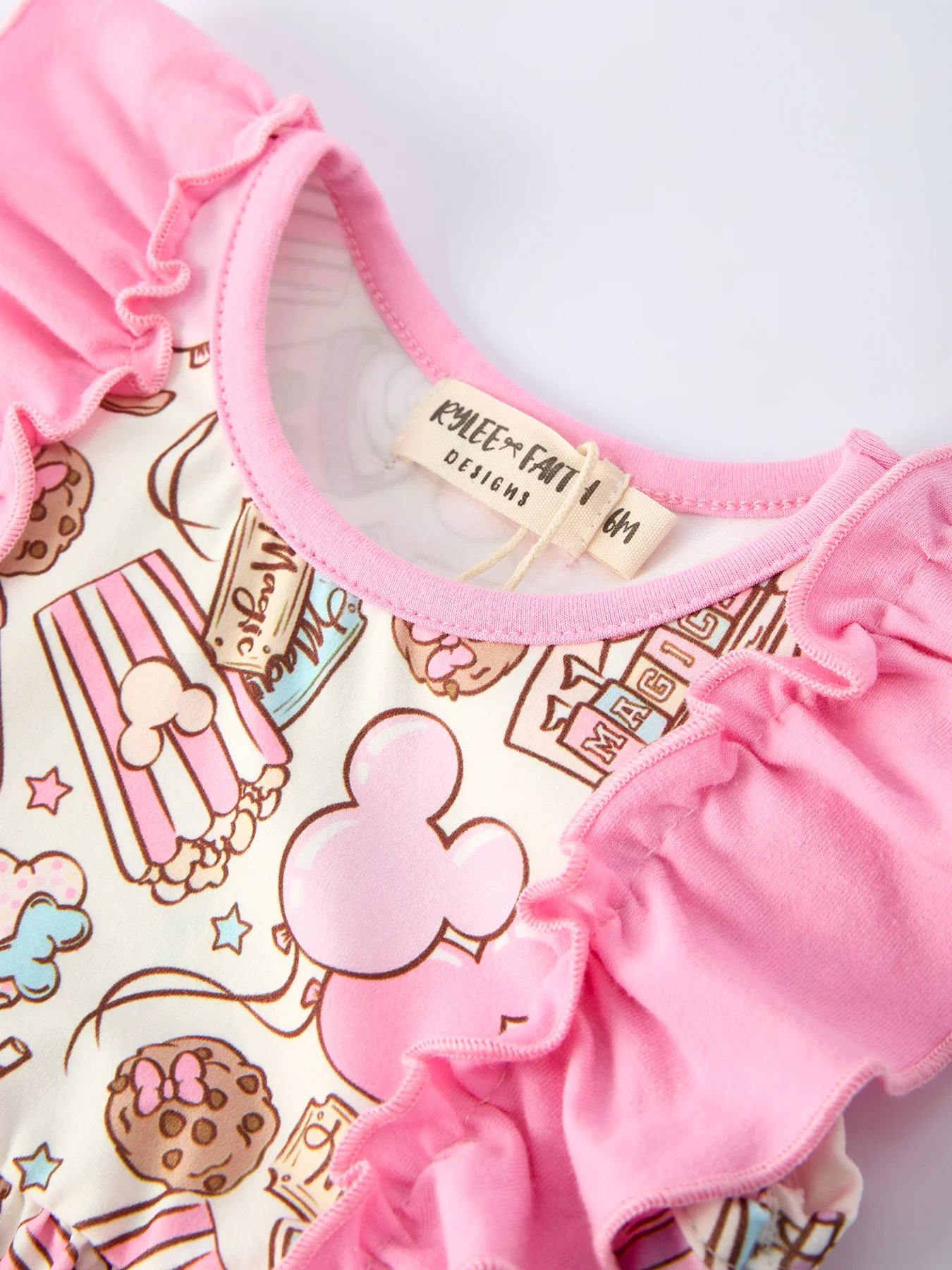 Summer Sweet Treat Print Girls Short Sleeve Romper - Image 6