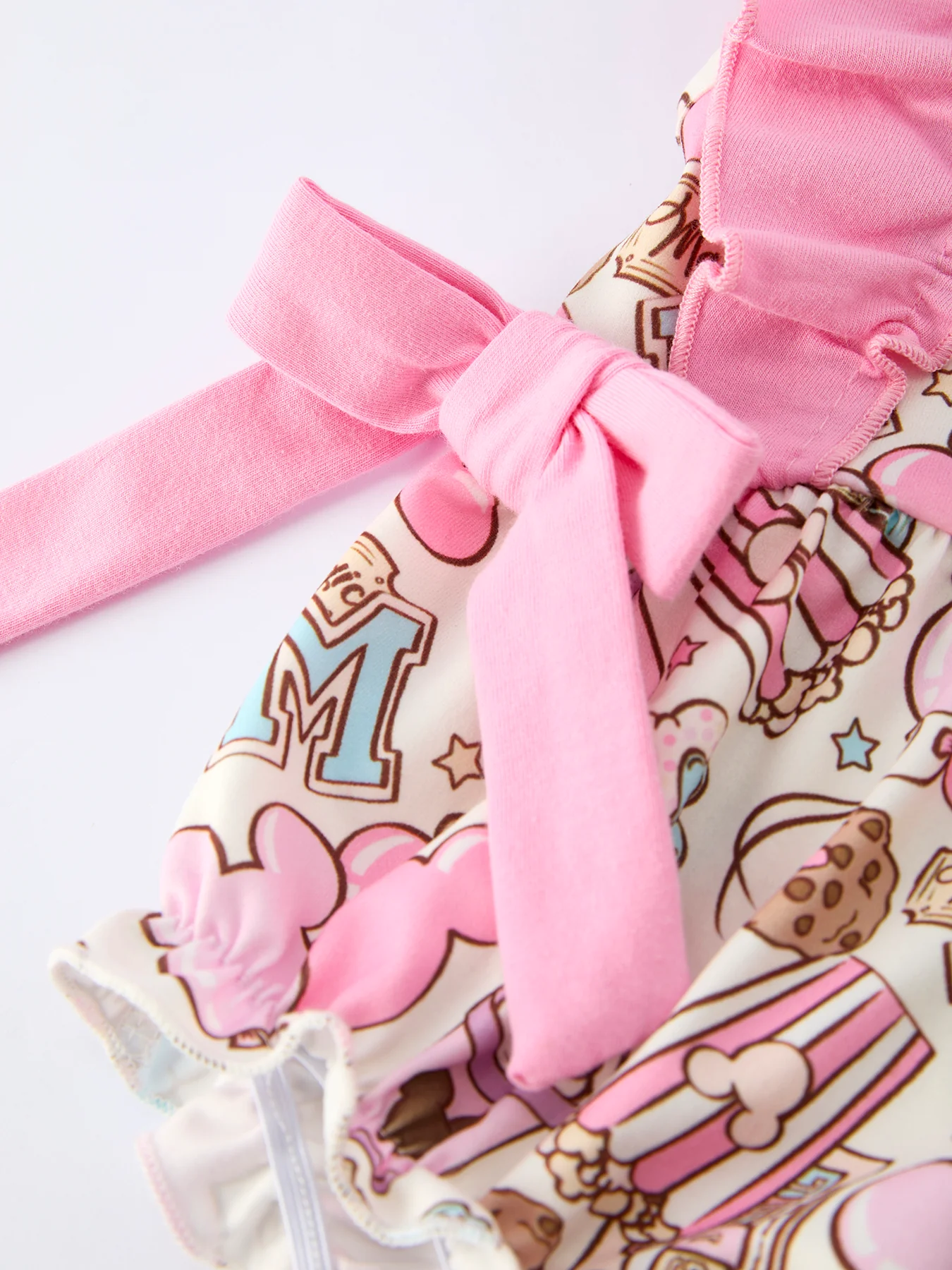 Summer Sweet Treat Print Girls Short Sleeve Romper - Image 7