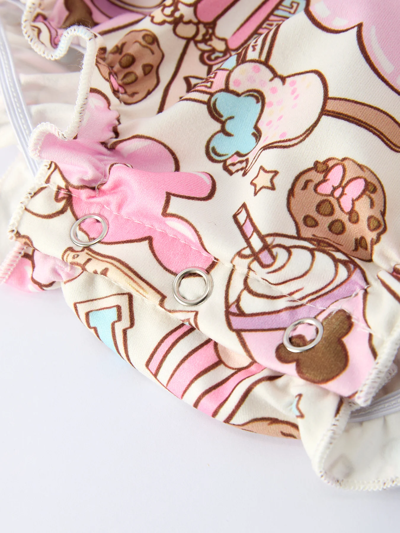 Summer Sweet Treat Print Girls Short Sleeve Romper - Image 8