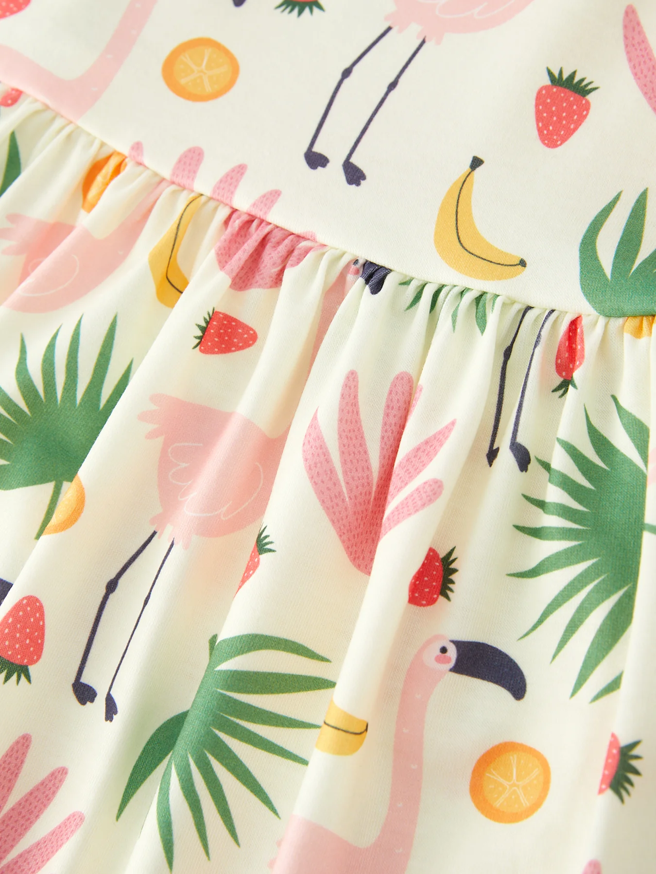 Summer Girls Leaves Stripes Dress 3-piece Set - Image 6