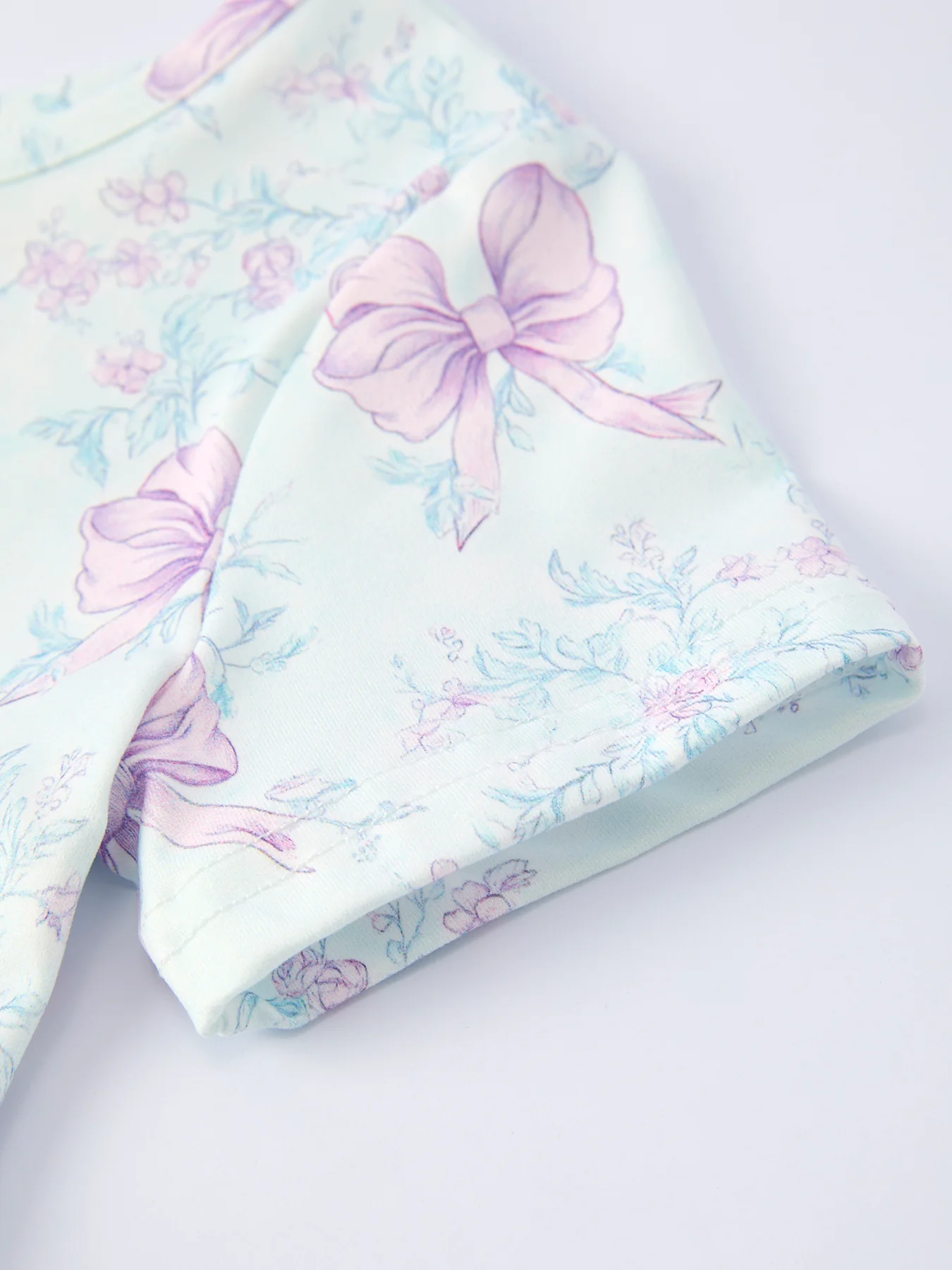 Summer Floral Bow Print Girl Dress - Image 4