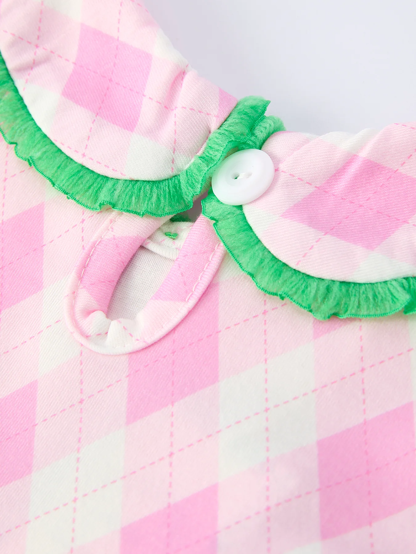 Spring Golf Embroidered Baby Girls Smocked Bow Bloomer Set - Image 3