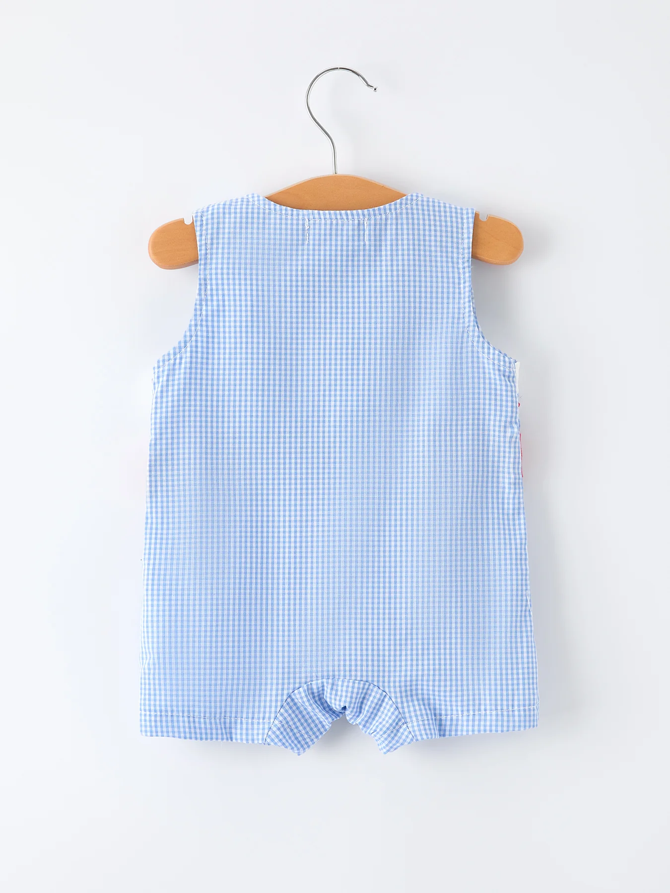Crab Embroidered Baby Boy Smocked Romper - Image 2