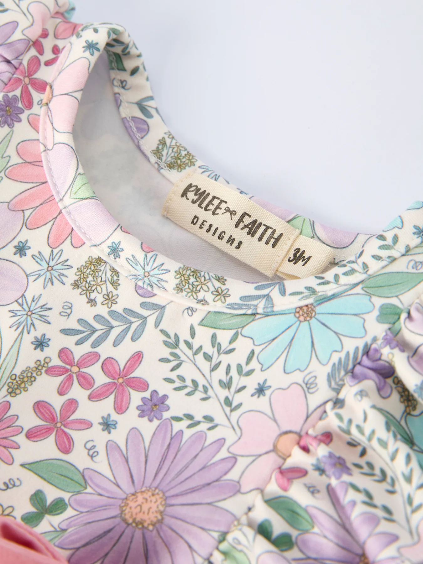 Girls Pink Floral Sleeveless Baby Girls Romper - Image 11
