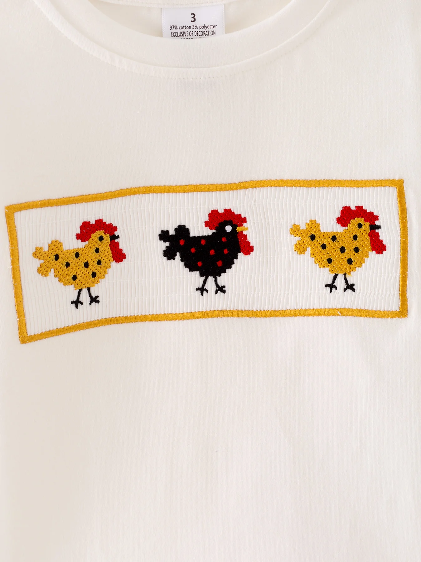 Chicken Smocking Embroidered Boys Outfits - Image 4