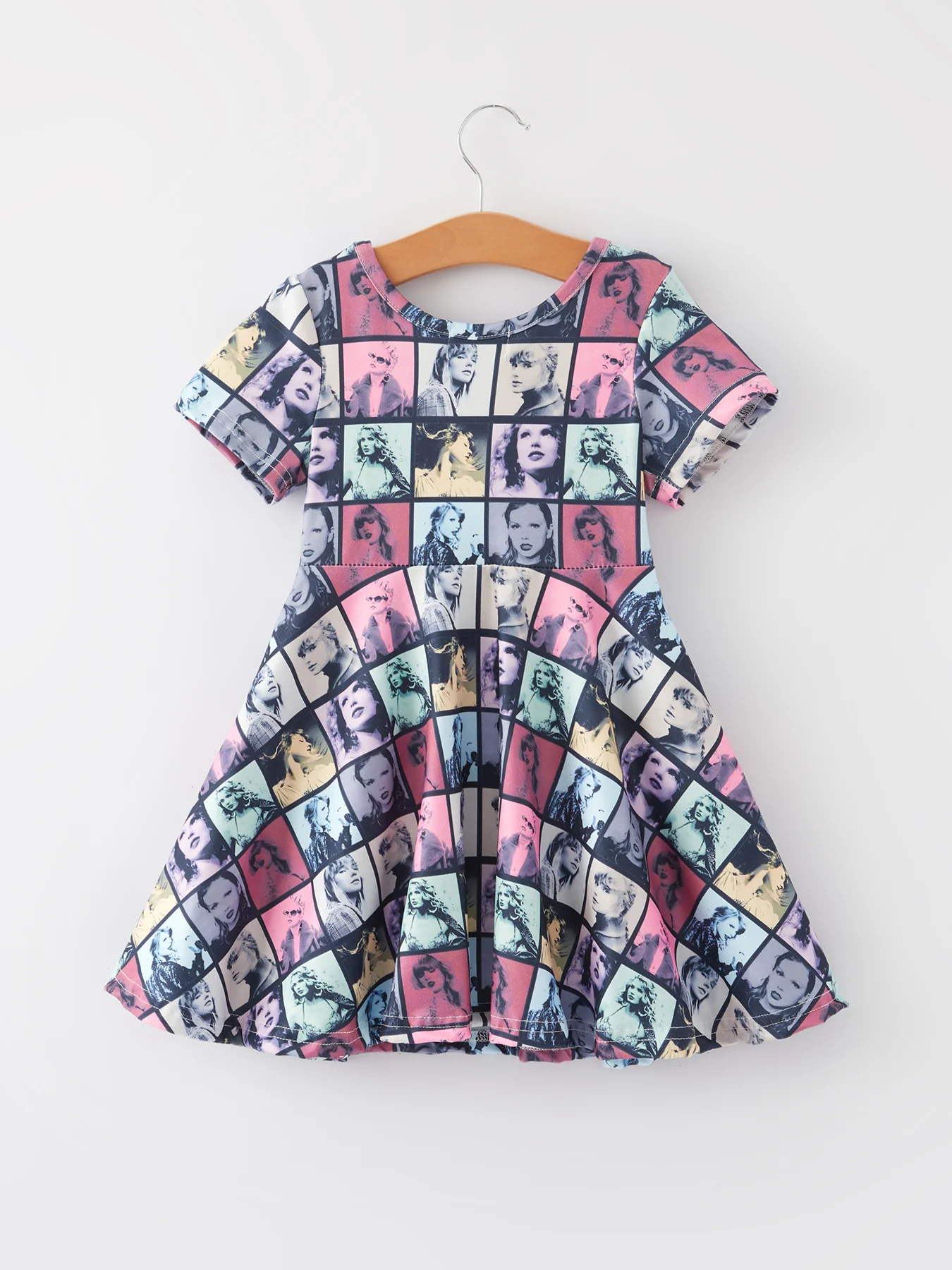 TS Portrait Concert Print Girls Dress - Image 3