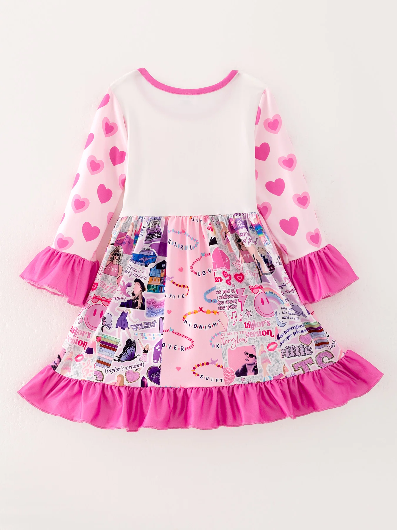 TS Print Girls Milk Silk Dress - Image 5