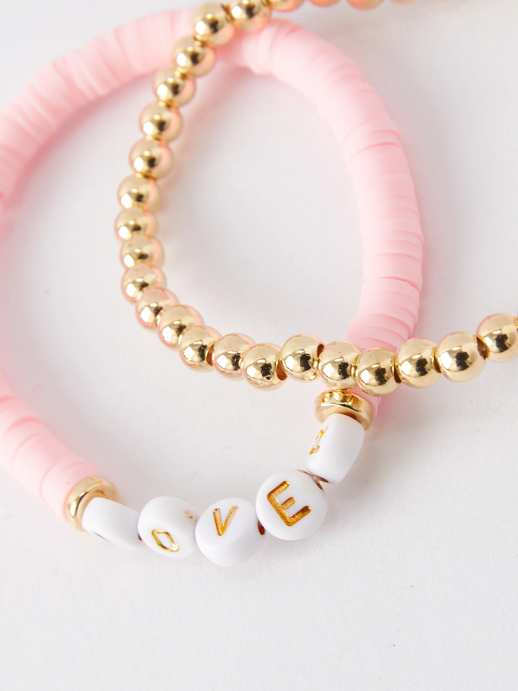 TS Seed Beads Bracelet Elastic Beaded Letter - Image 4