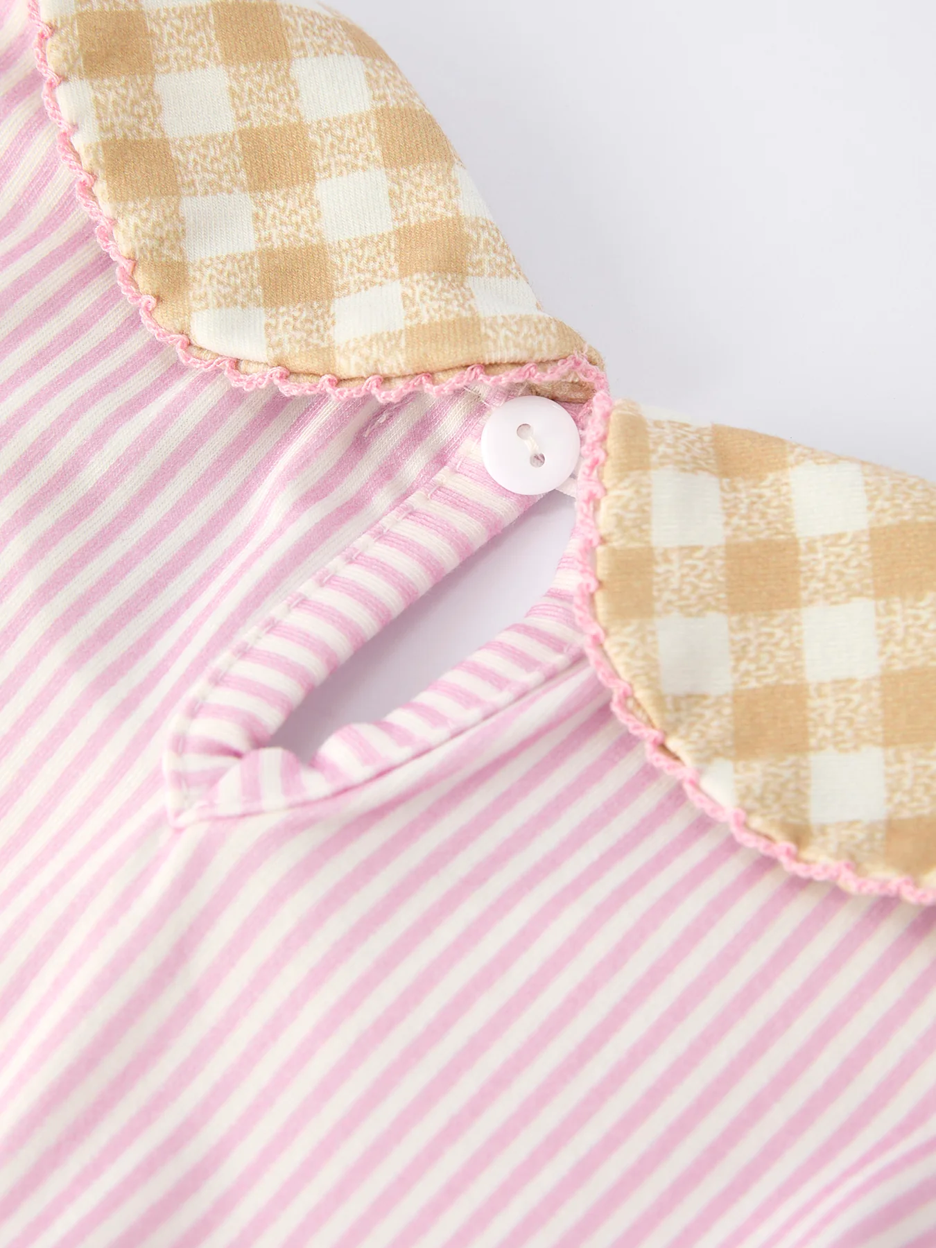 Farm Horse Bow Girls Dress – Pink Stripes - Image 11