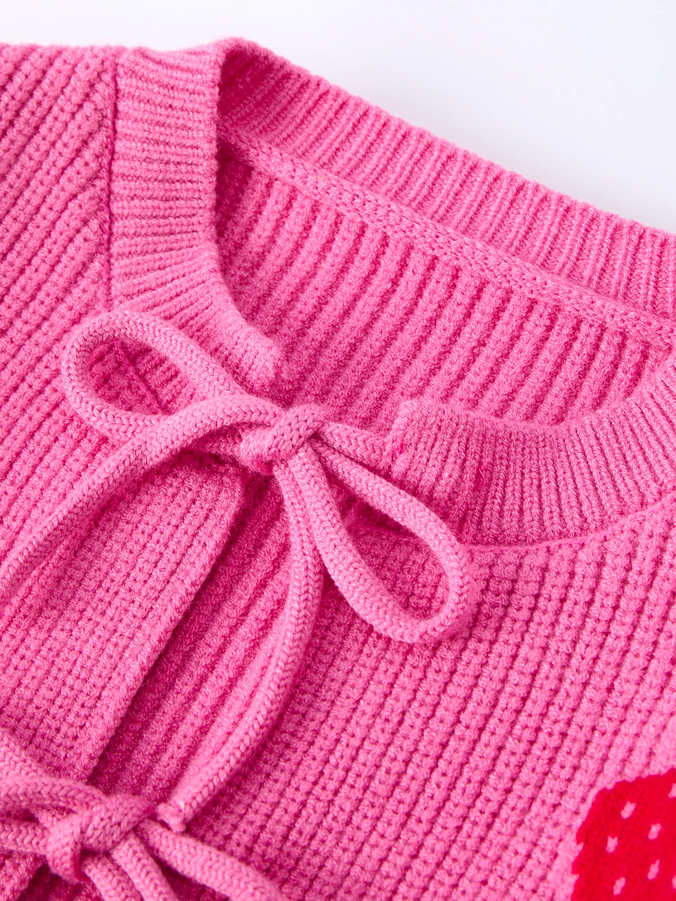 Girls Strawberry Cardigan Sweater - Image 3