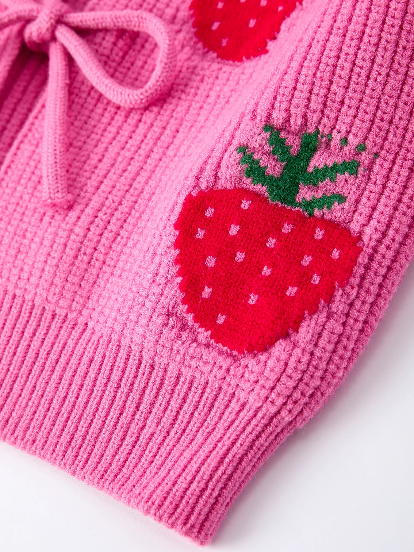 Girls Strawberry Cardigan Sweater - Image 4