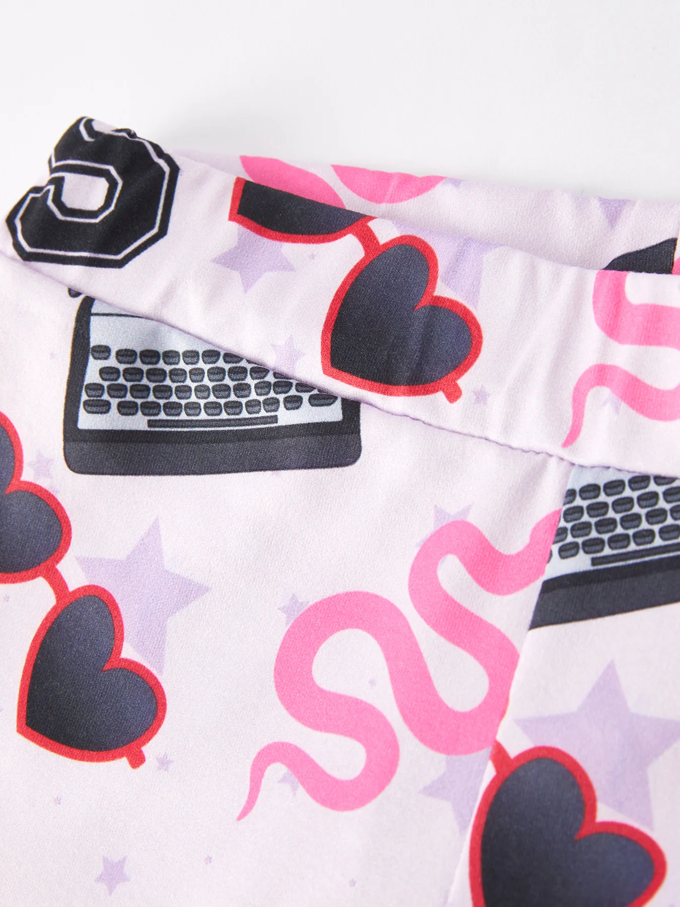 Valentine's Day TS 1989 Print Pink Short Sleeve Top +Pants Set - Image 10