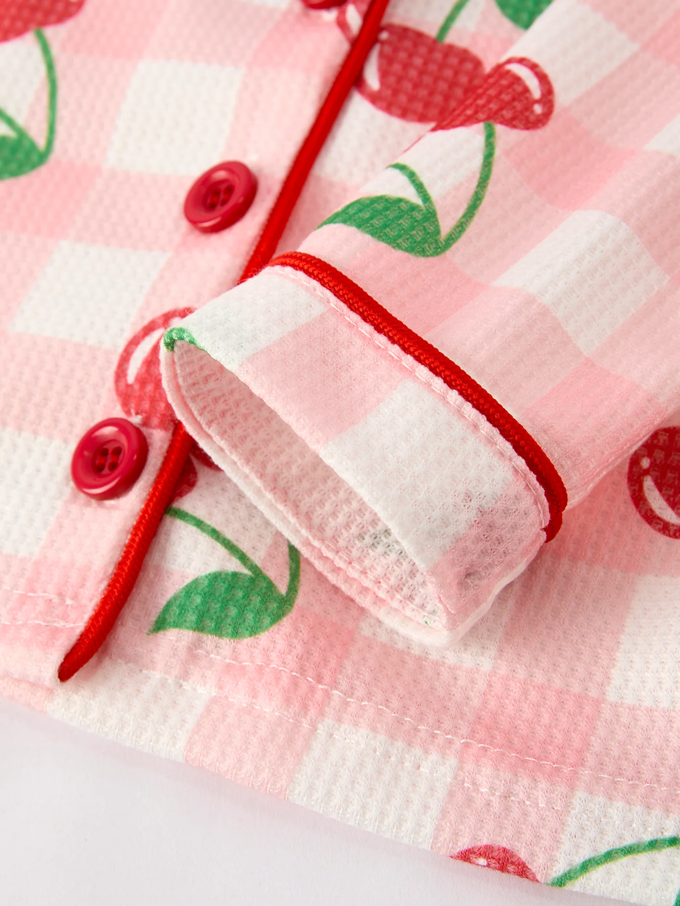 Waffle Cherry Girls Long Sleeve Set - Image 4