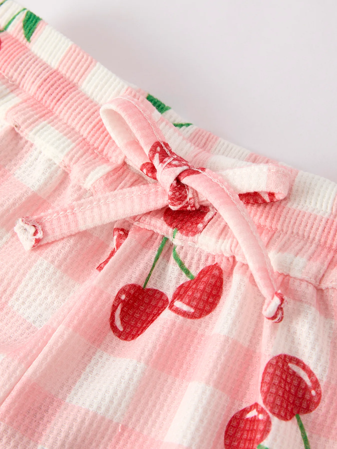 Waffle Cherry Girls Long Sleeve Set - Image 5