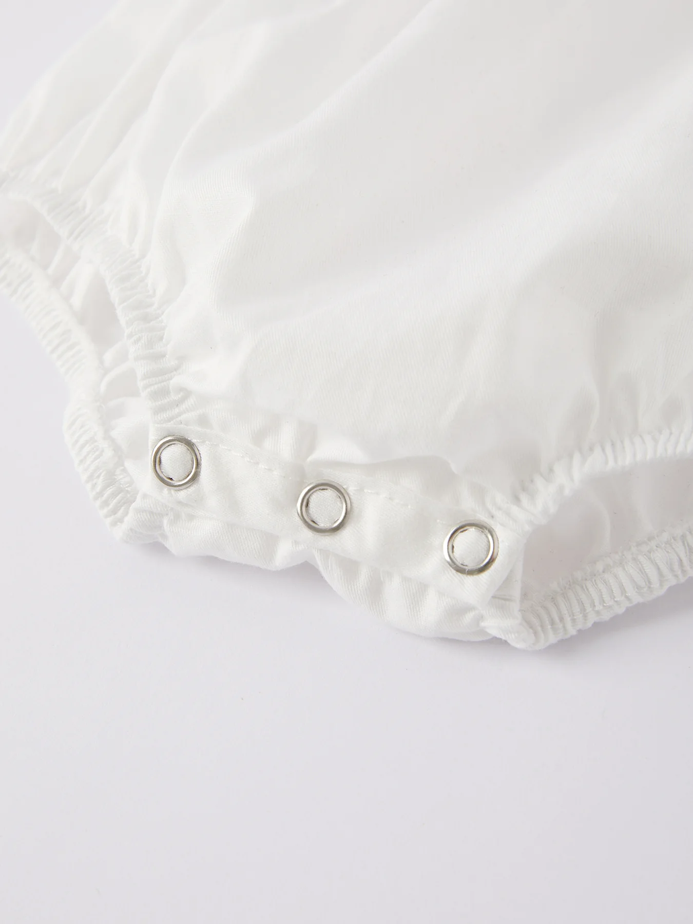 White Smocked Church Christ Bishop Christening Girls Romper - Image 5