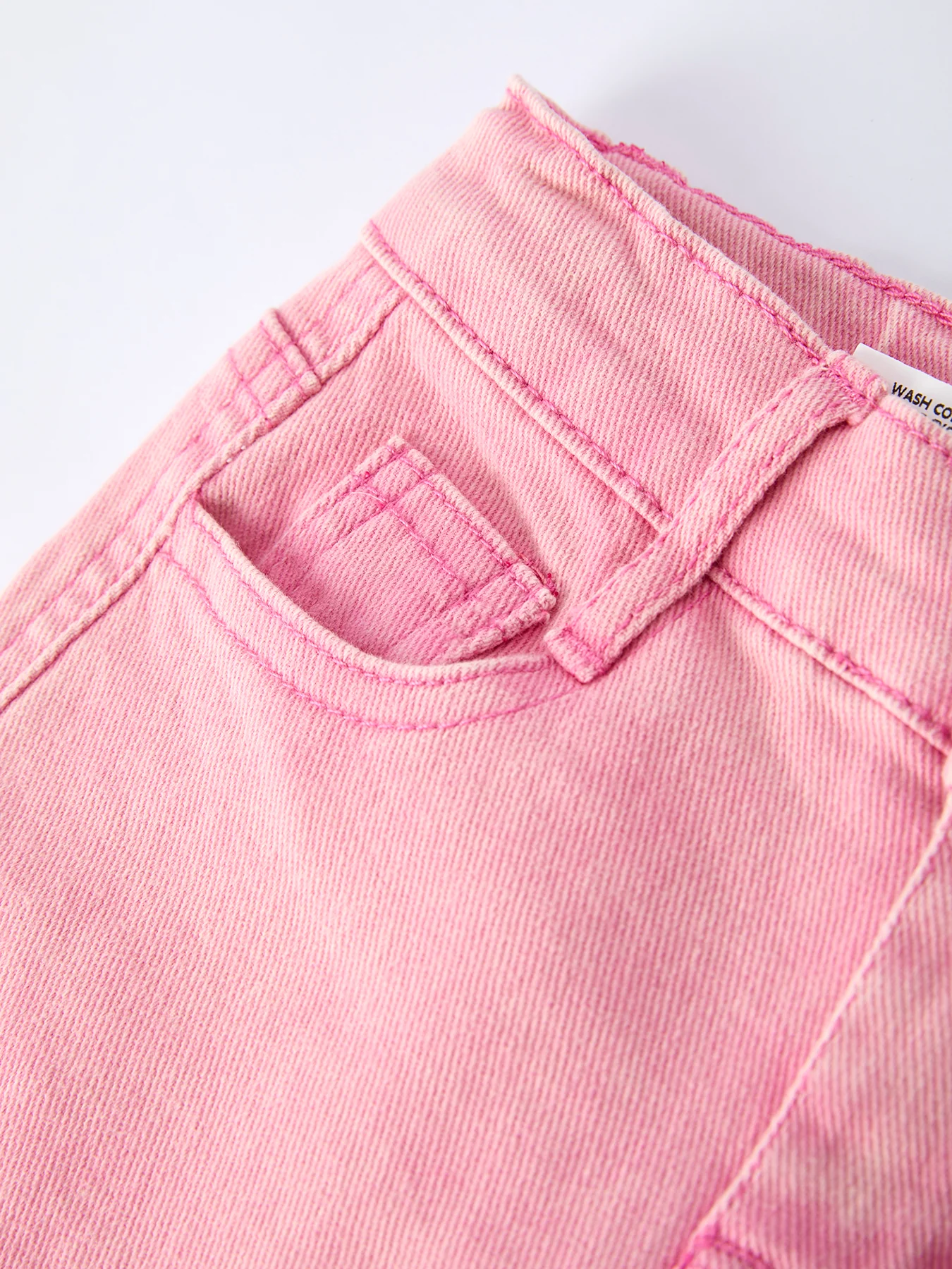 Pink Bow Girls Denim Pants - Image 3